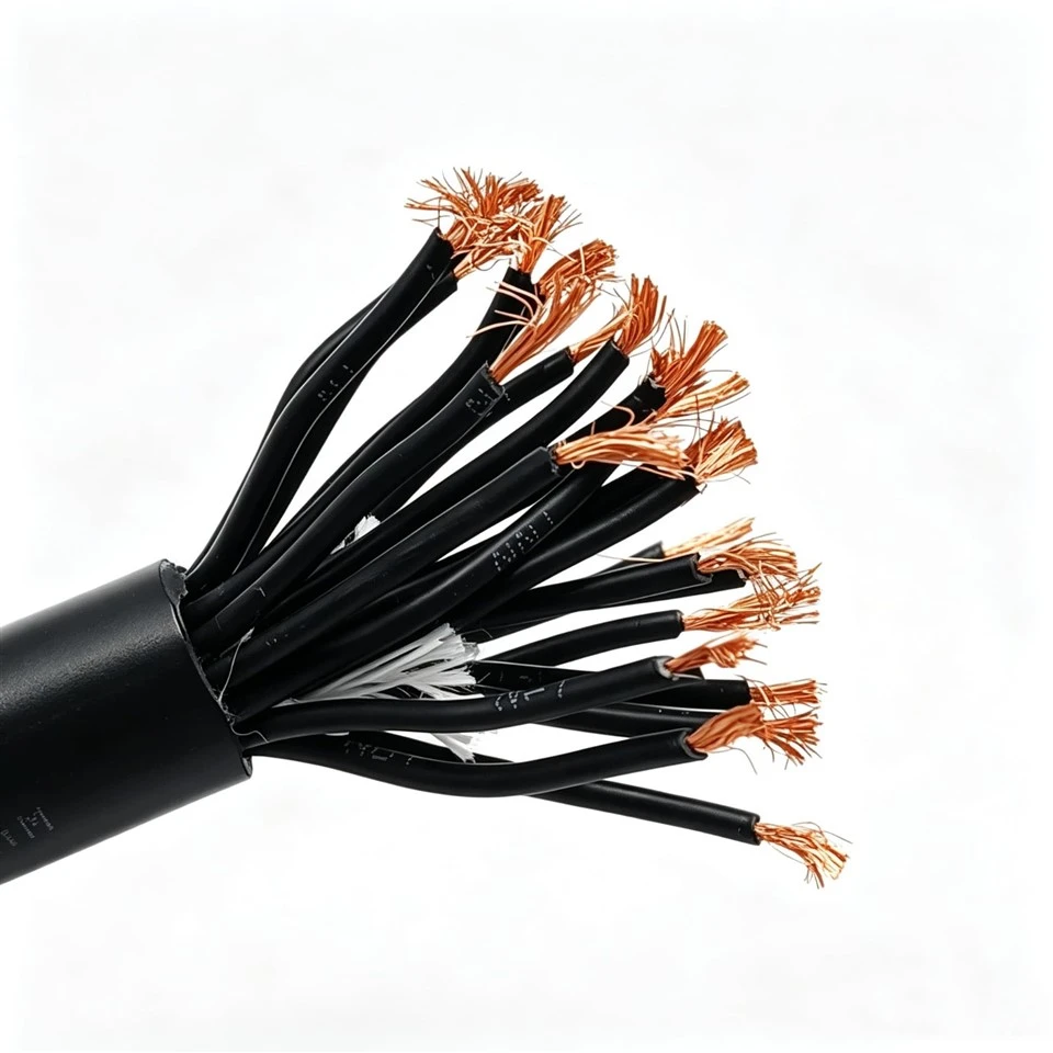 Customized PVC Cable 24*18AWG, NBR Sheathed Copper Conductor Twisted, Oil Resistant And Wear-resistant, For CNC Machine Tools factory