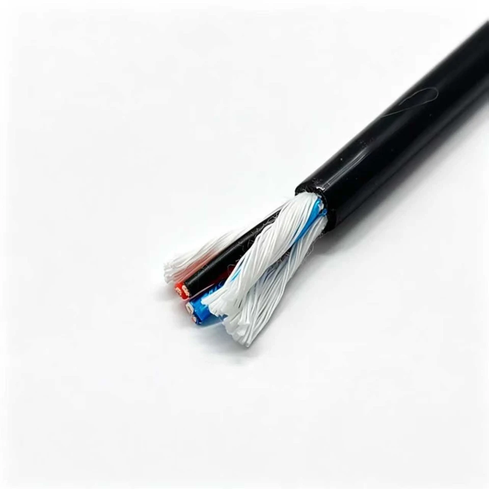 Durable 4 Core Watertight Electric Wire Signal Cable PP Insulation Black TPU Jacket For Subsea Equipment best