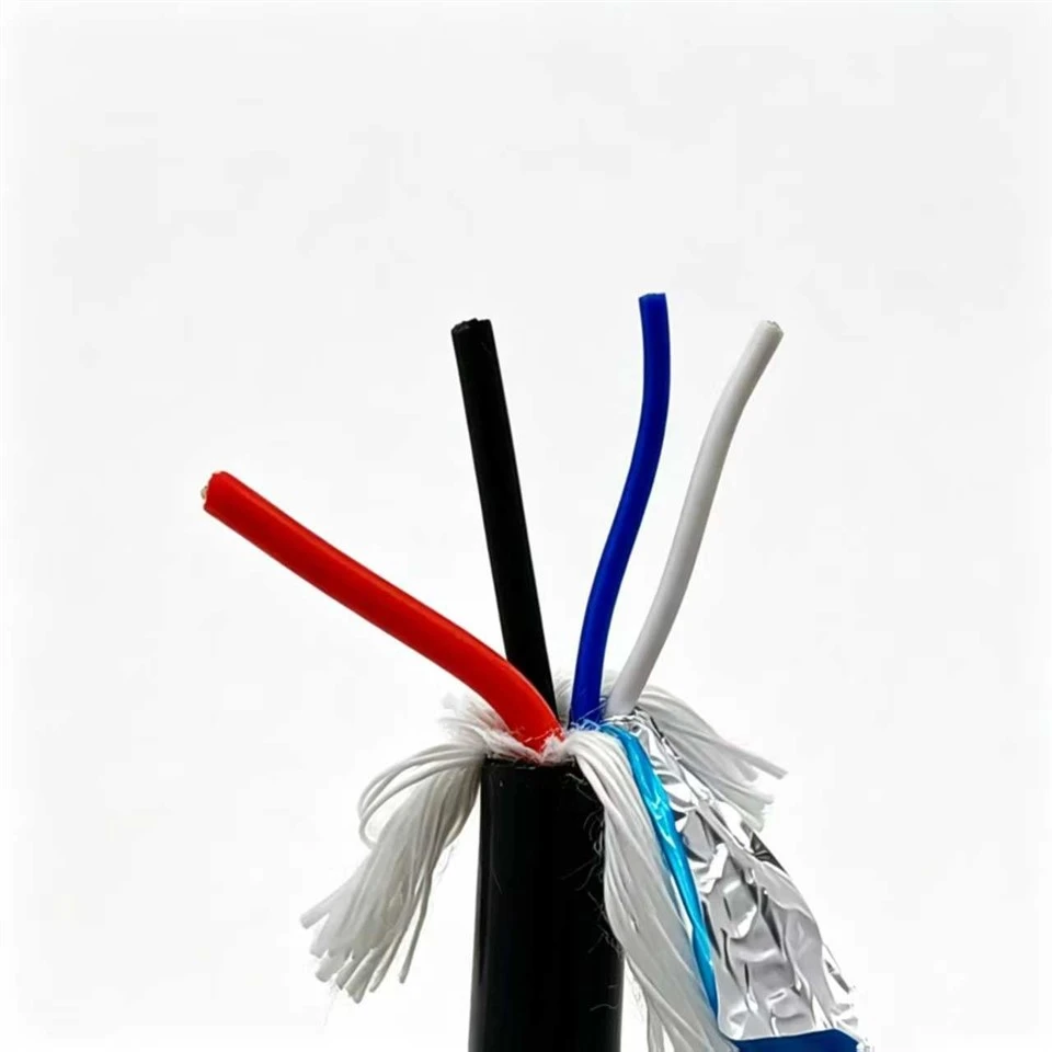 Durable 4 Core Watertight Electric Wire Signal Cable PP Insulation Black TPU Jacket For Subsea Equipment suppliers